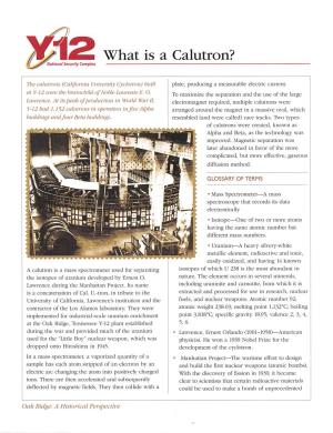 What Is a Calutron? National Security Complex