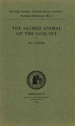 The Sacred Animal of the God Set by Ad