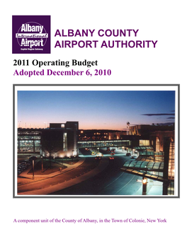 ALBANY COUNTY AIRPORT AUTHORITY Albany, New York 12211-1057