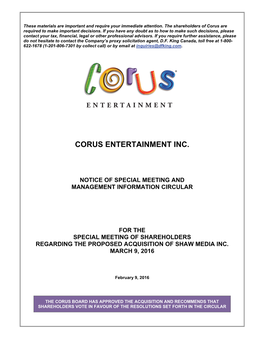 Corus Entertainment Inc