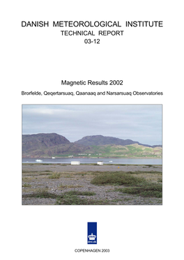 Danish Meteorological Institute Technical Report 03-12
