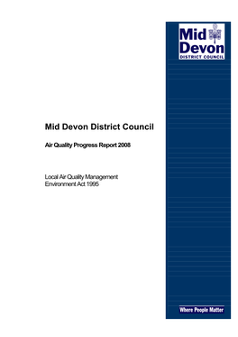 Mid Devon District Council Air Quality Progress Report 2008