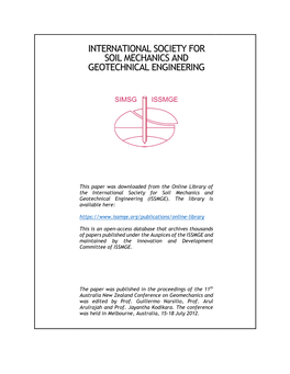 Downloaded from the Online Library of the International Society for Soil Mechanics and Geotechnical Engineering (ISSMGE)