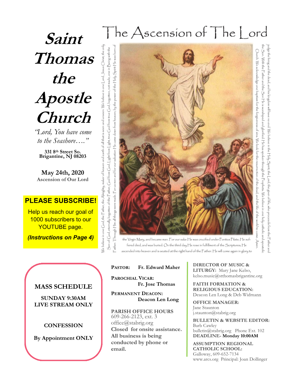 Saint Thomas the Apostle Church “Lord, You Have Come to the Seashore….”