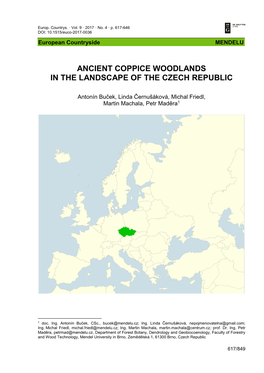 Ancient Coppice Woodlands in the Landscape of the Czech Republic