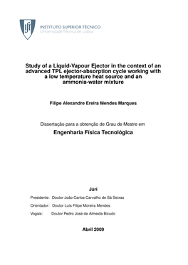 Study of a Liquid-Vapour Ejector in the Context of an Advanced TPL Ejector-Absorption Cycle Working with a Low Temperature Heat Source and an Ammonia-Water Mixture