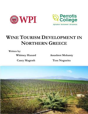 Wine Tourism Development in Northern Greece