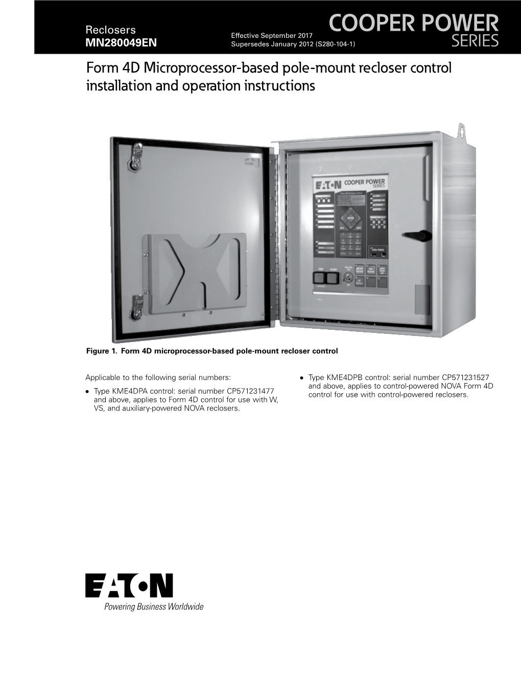 Form 4D Recloser Control Instructions