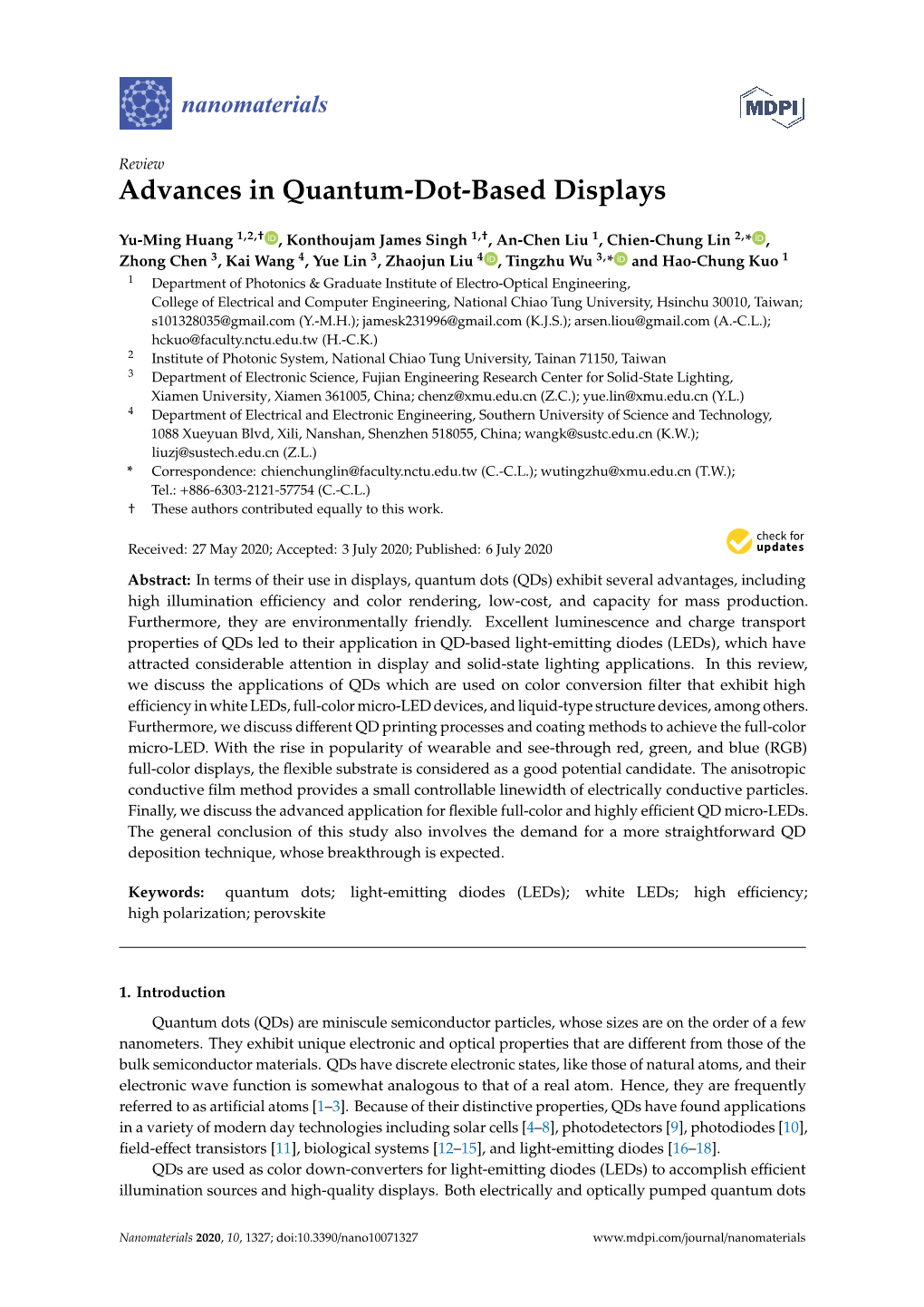 Advances in Quantum-Dot-Based Displays