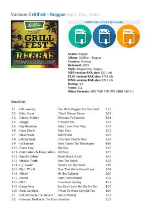 Various Grillfest - Reggae Mp3, Flac, Wma