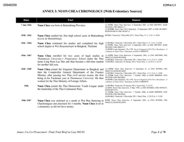 ANNEX 3: NUON CHEA CHRONOLOGY [With Evidentiary Sources]