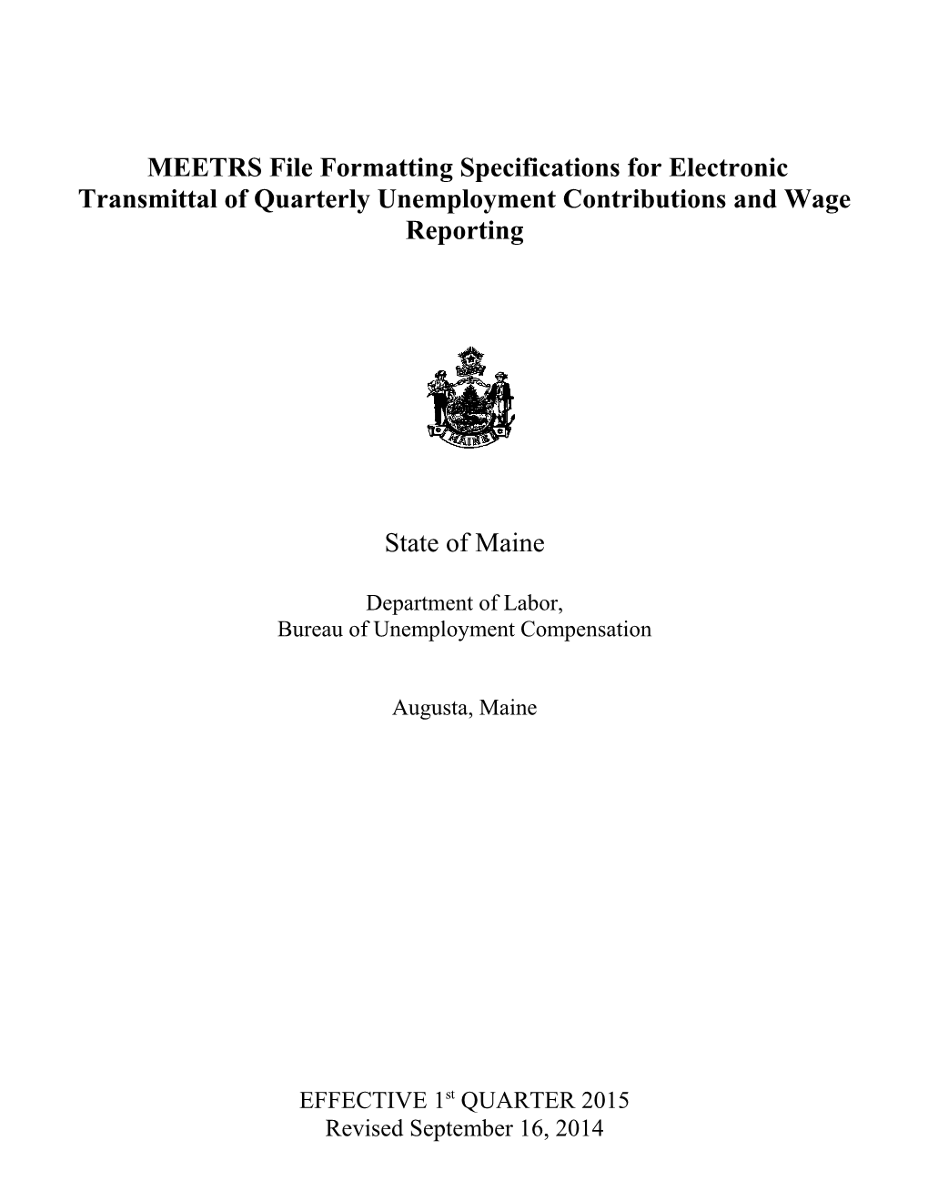 Maine ICESA File Formatting Specifications for Electronic Transmittal of Income Tax Withholding s1
