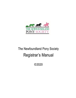 NPS Registrar's Manual 2020