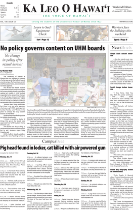 No Policy Governs Content on UHM Boards