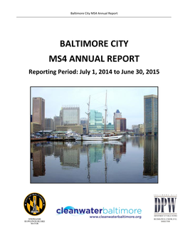 Baltimore City MS4 Annual Report FY 2015