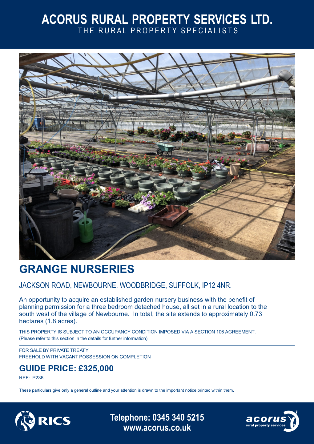 Grange Nurseries Jackson Road, Newbourne, Woodbridge, Suffolk, Ip12 4Nr