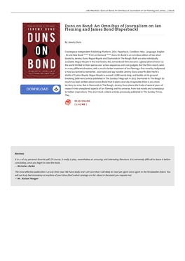Kindle \ Duns on Bond: an Omnibus of Journalism on Ian Fleming
