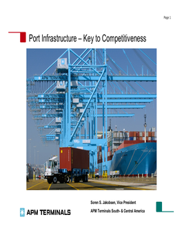 Port Infrastructure – Key to Competitiveness