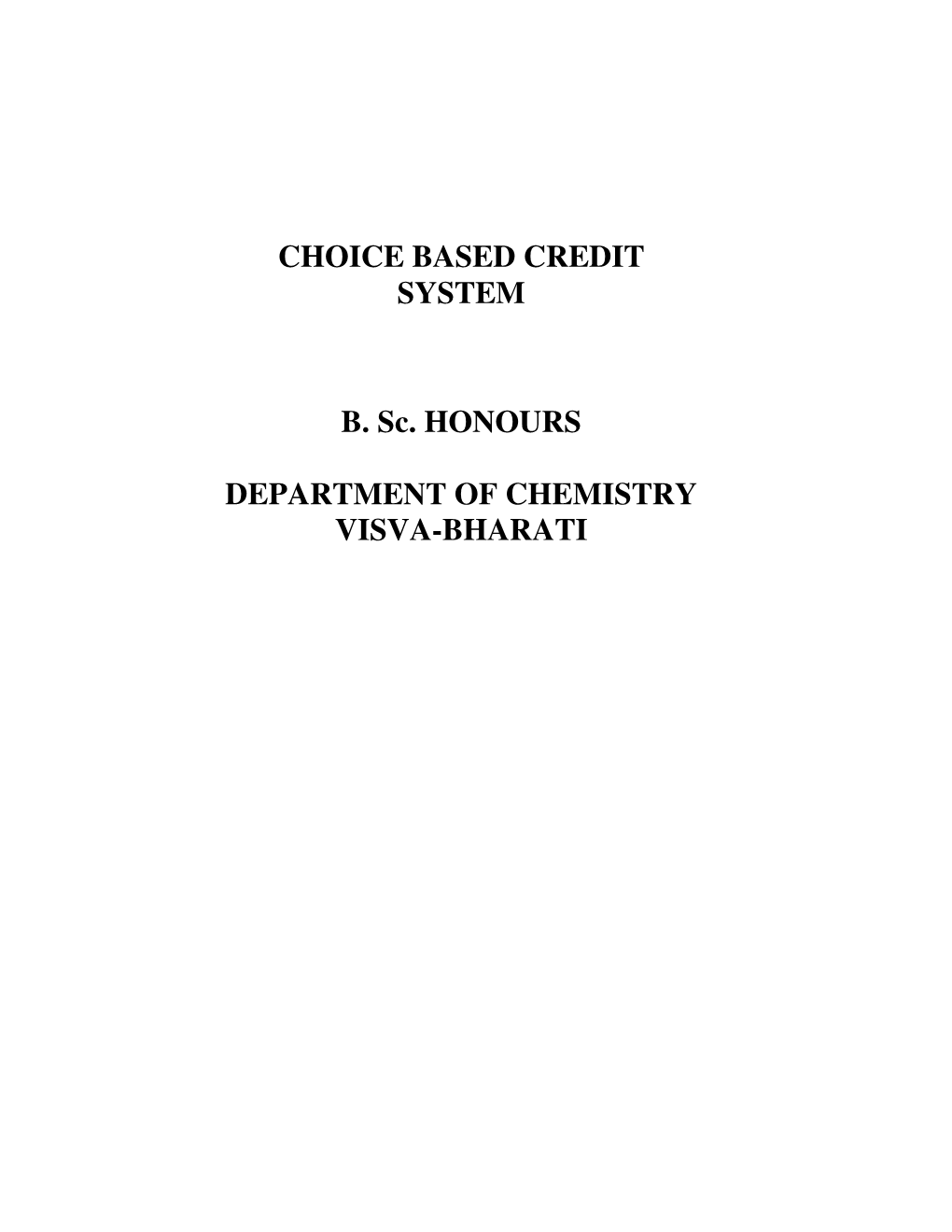 Bsc in Chemistry