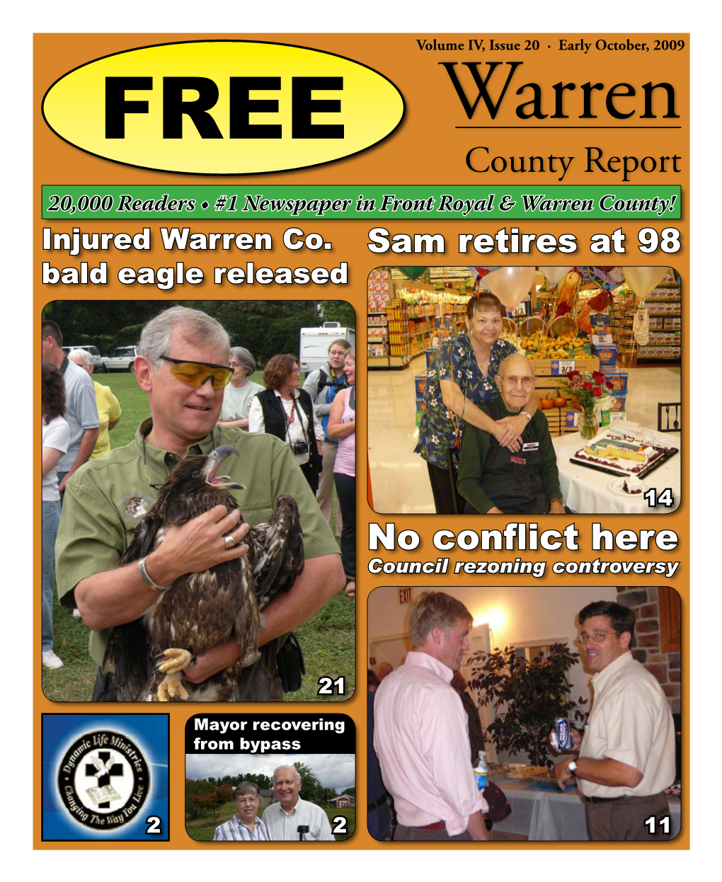 County Report 20,000 Readers • #1 Newspaper in Front Royal & Warren County! Injured Warren Co