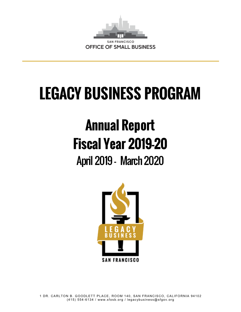 Legacy Business Program Annual Report