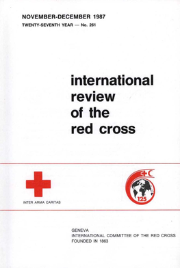 International Review of the Red Cross, November-December 1987