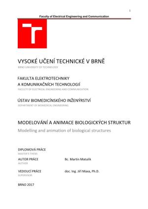 Vysoké Učení Technické V Brně Brno University of Technology
