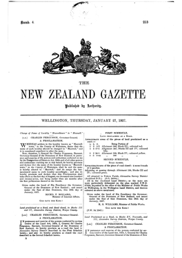 New Zealand Gazette