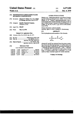 United States Patent (19) 11) 4,177,300 Walsh Et Al