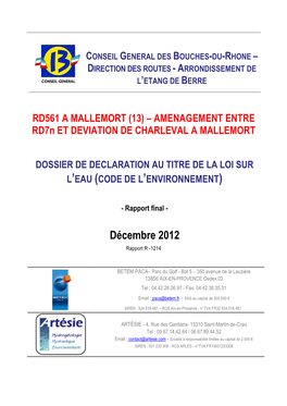 R1214-Rapport Mallemort RD561