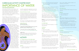 CURRICULUM ACTIVITY CHAPTER EIGHT Venn Diagram (Located in Activity Worksheets and Harmony, and Movement