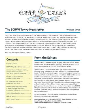 The SCBWI Tokyo Newsletter Contents from the Editors