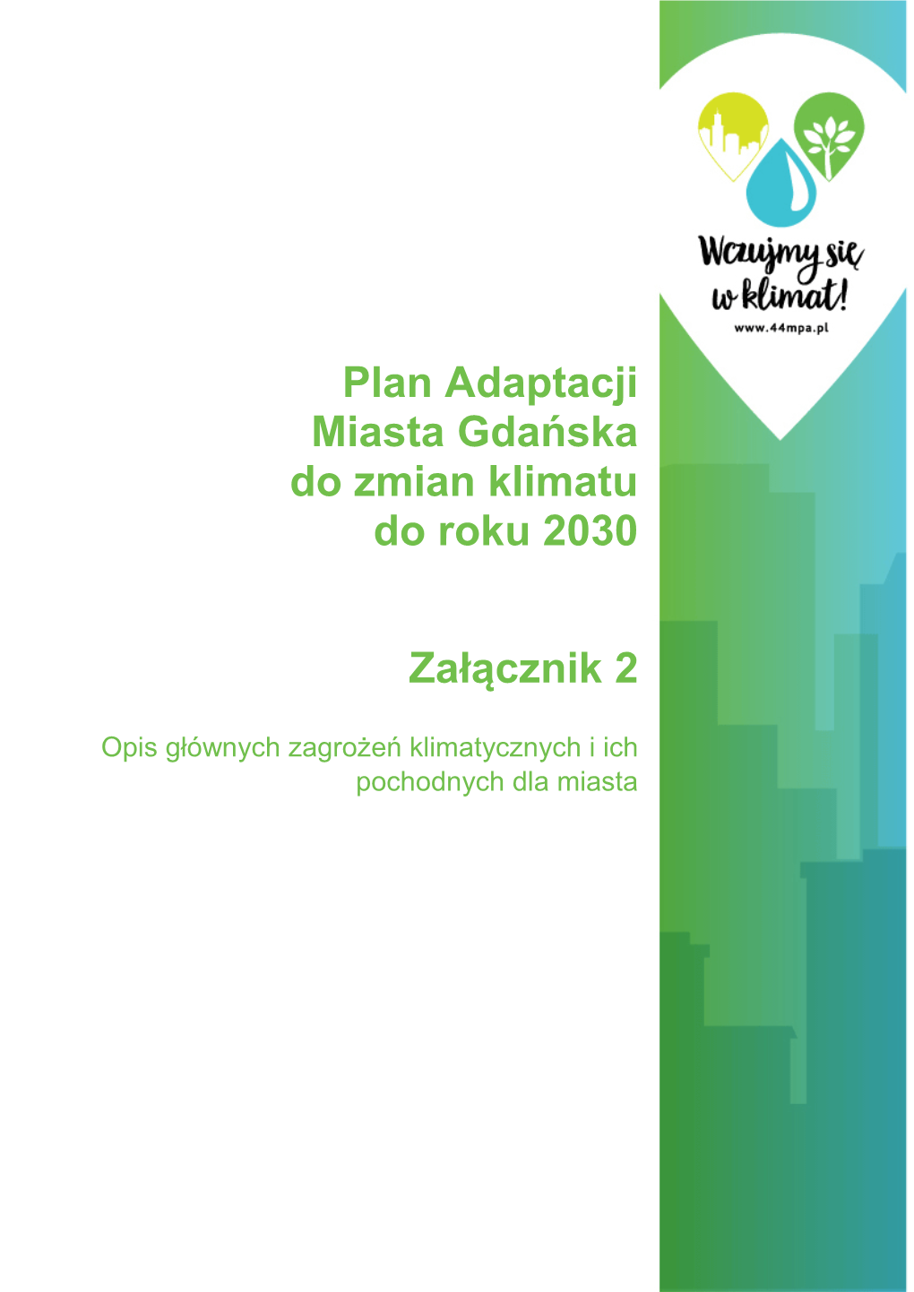 Plan Adaptacji Miasta Gdańska Do Zmian Klimatu Do Roku 2030
