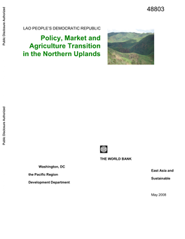 Upland and Agriculture Policy