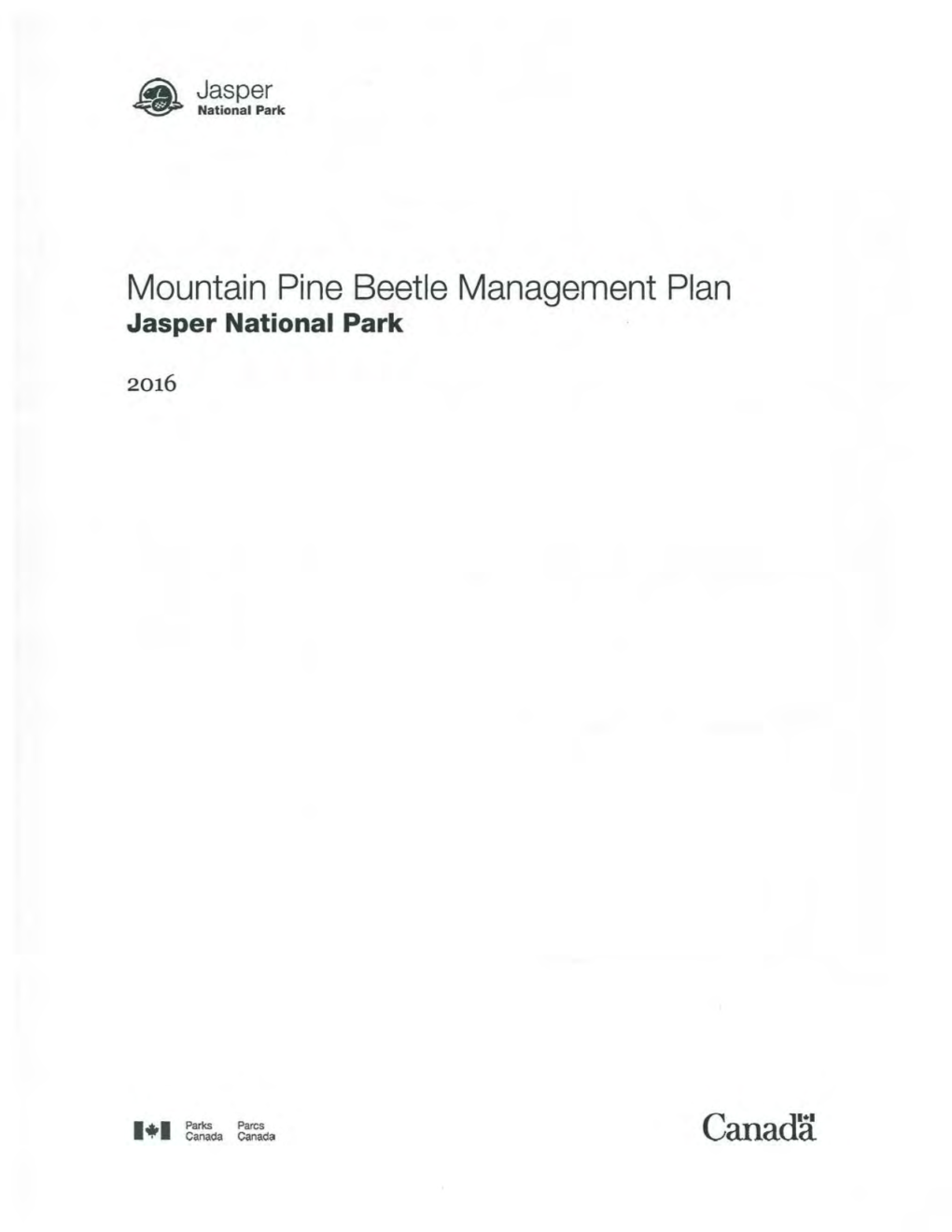 Mountain Pine Beetle Management Plan 2016