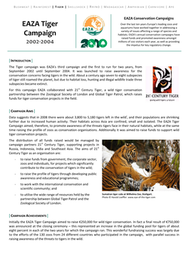 EAZA Tiger Campaign