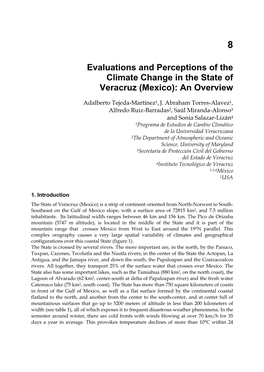 Evaluations and Perceptions of the Climate Change in the State of Veracruz (Mexico): an Overview