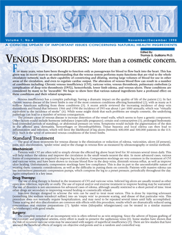 VENOUS DISORDERS: More Than a Cosmetic Concern