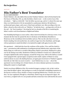 His Father's Best Translator