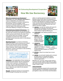 How We Use Sociocracy