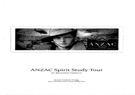 ANZAC Spirit Study Tour BYBRAEDENPARNELL