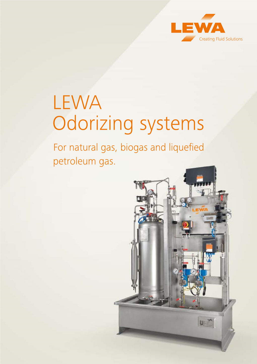 LEWA Odorizing Systems for Natural Gas, Biogas and Liquefi Ed Petroleum Gas