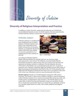 Diversity of Judaism