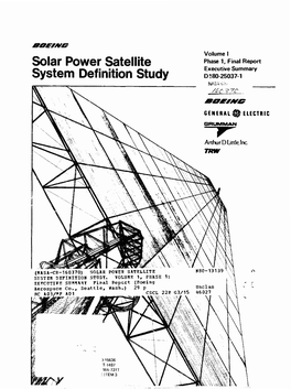 Solar Power Satellite Phase 1, Final Report Executive Summary System Definition Study D?80-25037-1