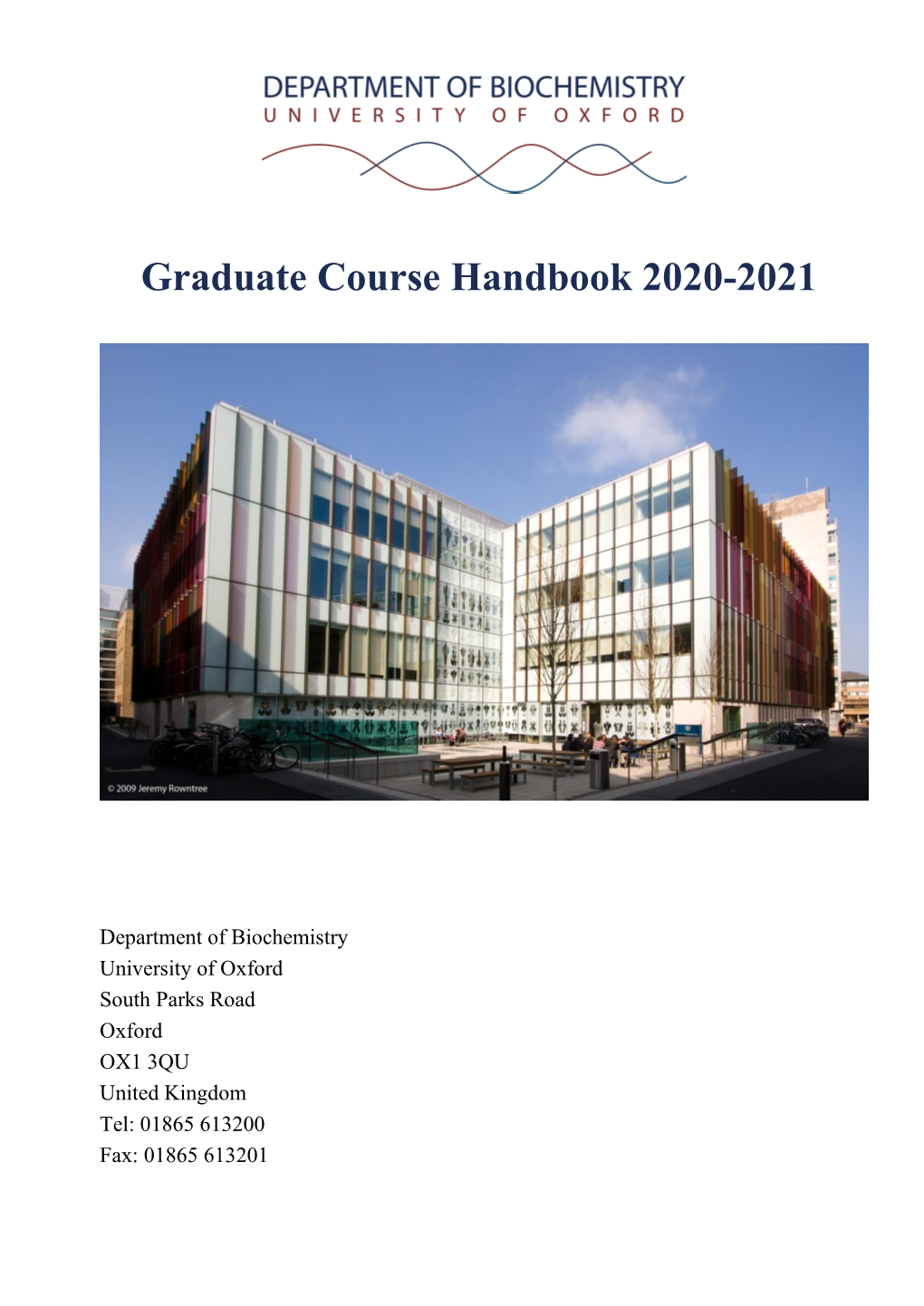 Biochemistry Graduate Handbook