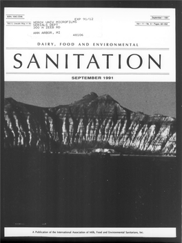 Dairy, Food and Environmental Sanitation 1991-09