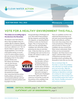 Vote for a Healthy Environment This Fall