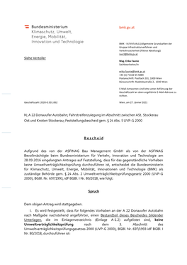 Feststellungsbescheid Vom 27. Jänner 2021