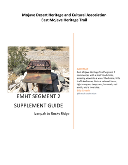 EMHT SEGMENT 2 SUPPLEMENT GUIDE Ivanpah to Rocky Ridge