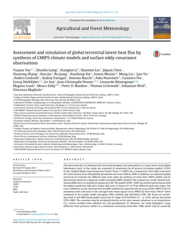 Assessment and Simulation of Global Terrestrial Latent Heat Flux by Synthesis of CMIP5 Climate Models and Surface Eddy Covarianc